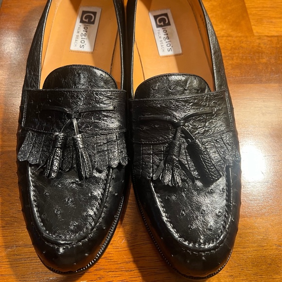 New Giorgio’s of Palm Beach Men’s Ostrich Shoes. Size 12 - Picture 1 of 8